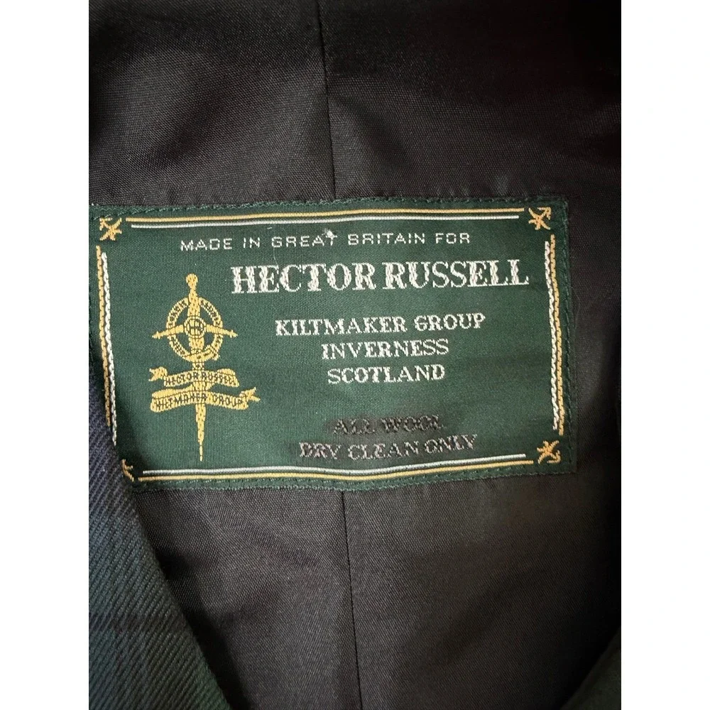Hector Russell Scottland‎ Black Watch Tartan Plaid Vest Unisex 12 Waistcoat EUC